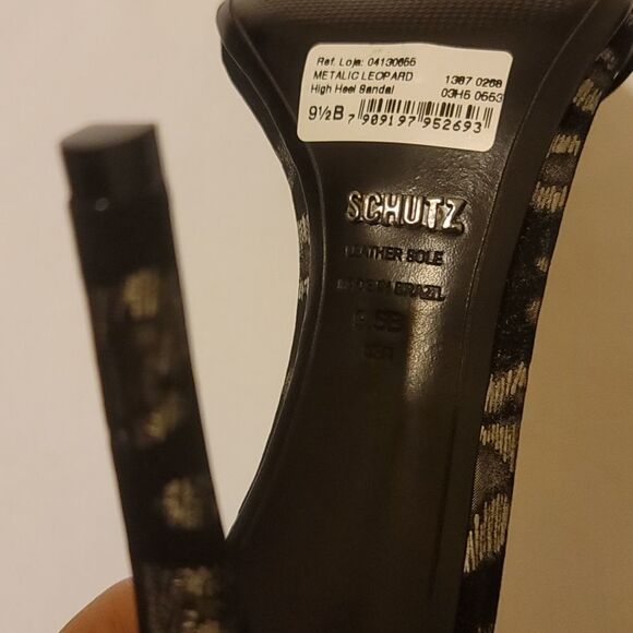 Schutz metallic leopard print heels size 9.5 - Picture 9 of 9